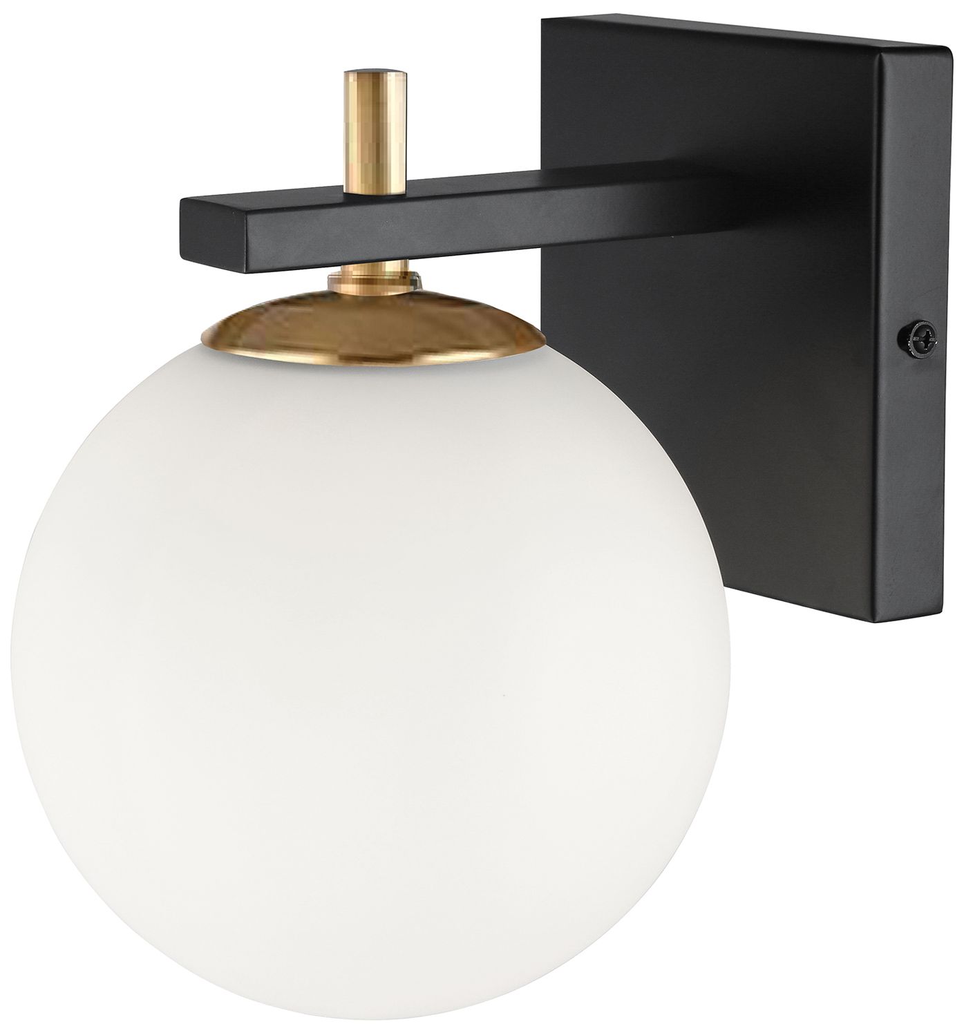 Vivaldi 8" High Matte Black And Aged Brass Wall Sconce