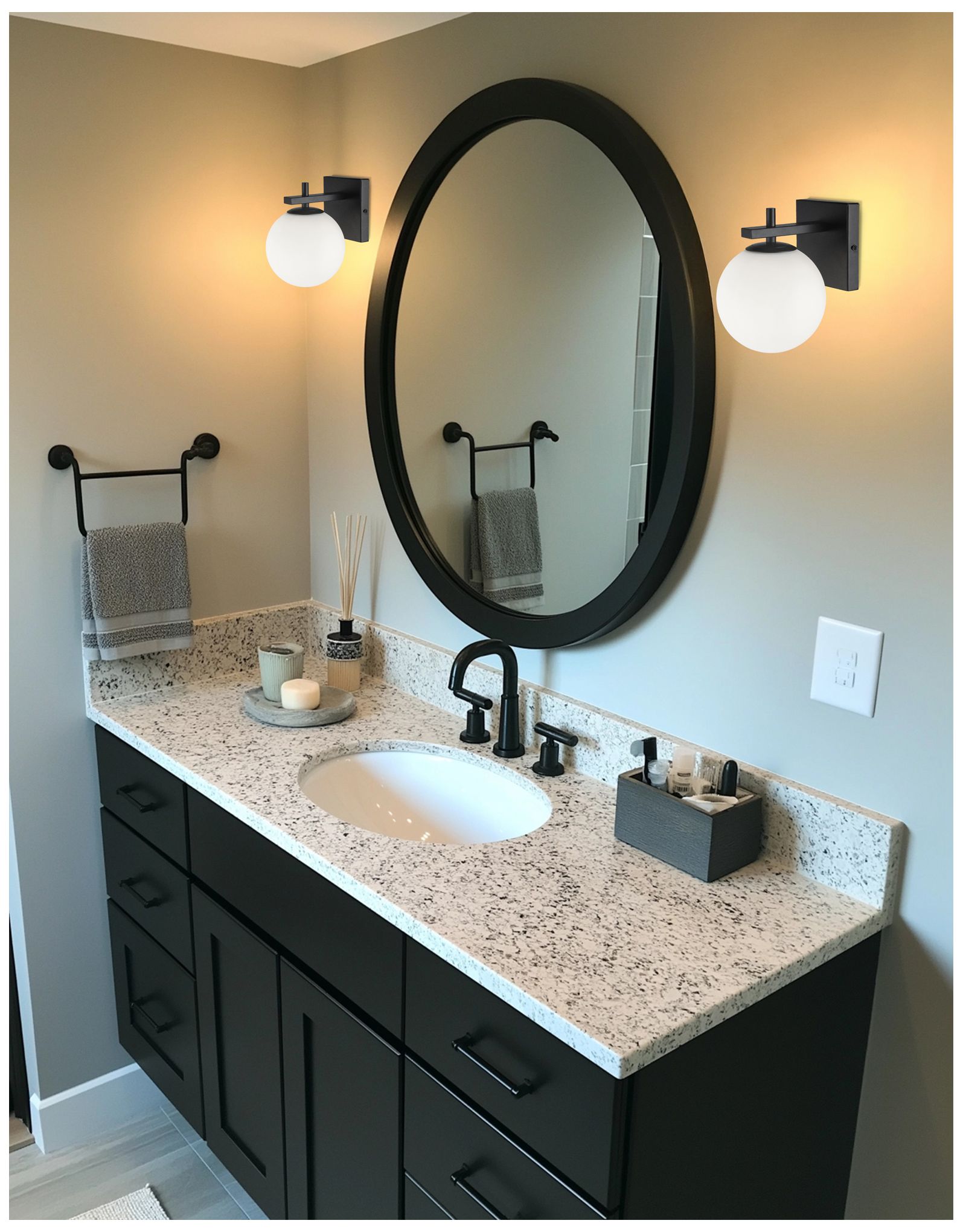 Image 3 Vivaldi 8" High Matte Black Wall Sconce more views