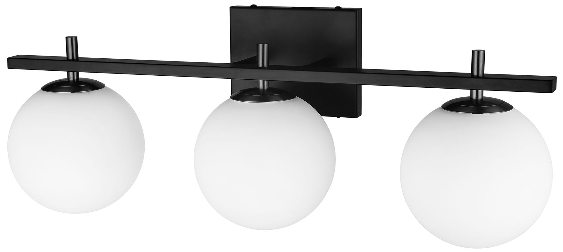 Vivaldi Transitional 3 Light Halogen Vanity, Matte Black