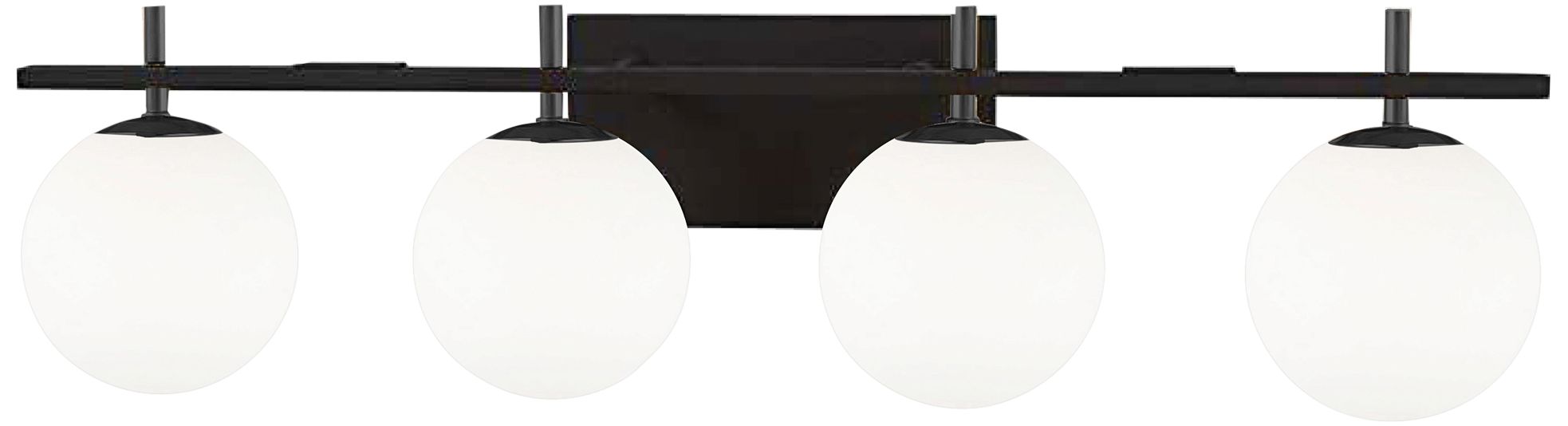 Vivaldi Transitional 4 Light Halogen Vanity, Matte Black