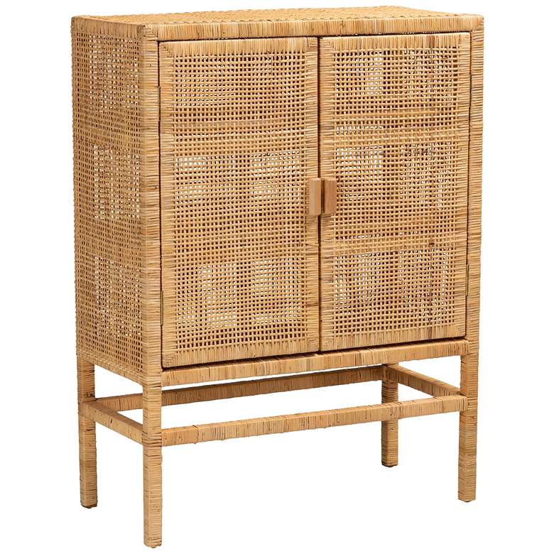 Image 2 Vivan 32 3/4" Wide Brown 3-Shelf 2-Door Storage Cabinet