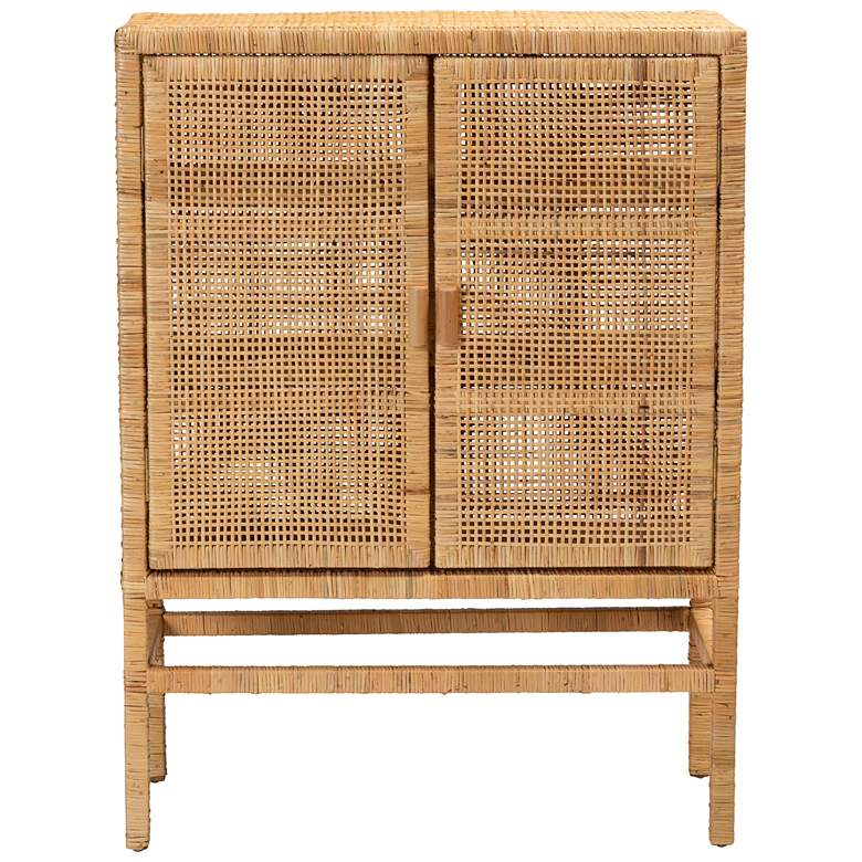 Image 7 Vivan 32 3/4" Wide Brown 3-Shelf 2-Door Storage Cabinet more views