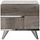 Vivente Collina 25" Wide Oak Wood 2-Drawer Modern Nightstand