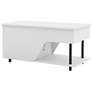 2_Vives 37 1/2"W White Lifted-Top Coffee Table with LED Lights