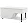 Vives 37 1/2"W White Lifted-Top Coffee Table with LED Lights