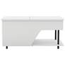 3_Vives 37 1/2"W White Lifted-Top Coffee Table with LED Lights more views