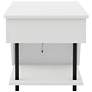 6_Vives 37 1/2"W White Lifted-Top Coffee Table with LED Lights more views