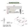 Vives 37 1/2"W White Lifted-Top Coffee Table with LED Lights