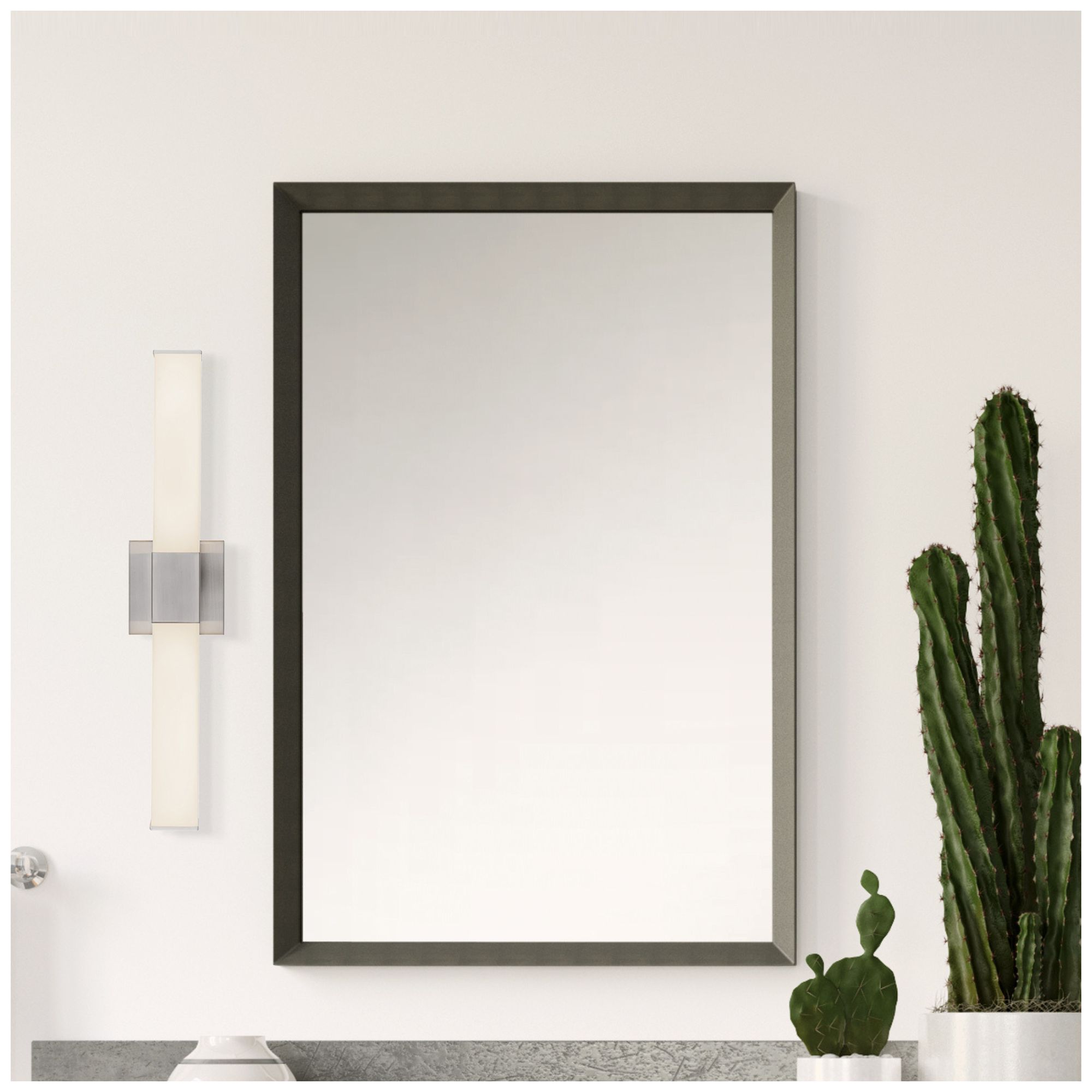Image 7 Vivi 24-in Brushed NIckel dimmable LED Wall/Vanity Light more views
