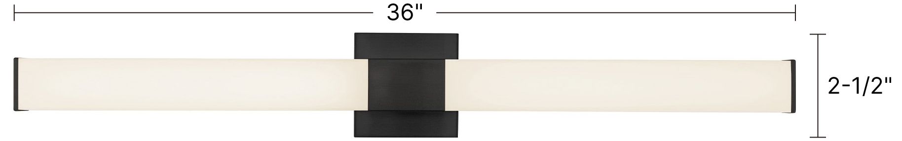 Vivi 36-in Black dimmable LED Wall/Vanity Light