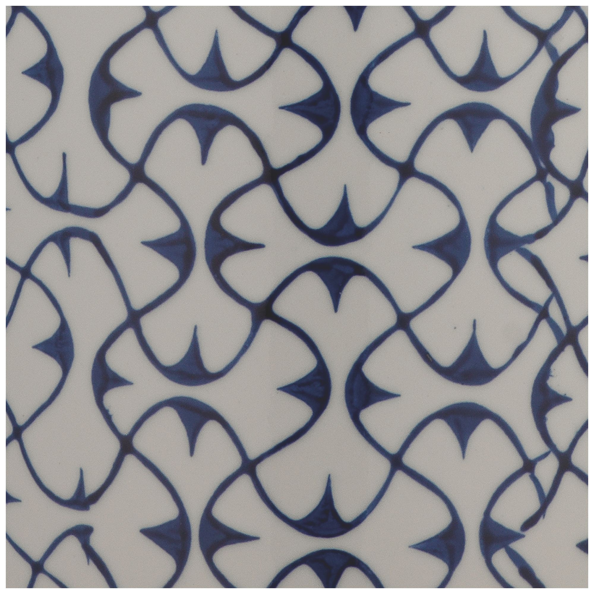 Image 4 Vivian Ceramic Blue and White Table Lamp with Linen Shade more views