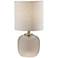Vivian Clear Textured Glass Accent Table Lamp w/ Night Light