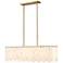 Viviana 40 3/4" Wide Brass Linear Pendant w/ Alabaster Shade