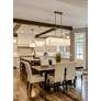 4_Viviana 40 3/4" Wide Brass Linear Pendant w/ Alabaster Shade more views