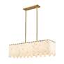 5_Viviana 40 3/4" Wide Brass Linear Pendant w/ Alabaster Shade more views