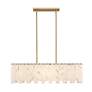 6_Viviana 40 3/4" Wide Brass Linear Pendant w/ Alabaster Shade more views