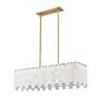 Viviana 40 3/4" Wide Brass Linear Pendant w/ Alabaster Shade
