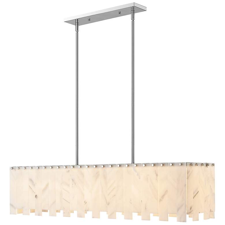 Image 3 Viviana 49" Wide Polished Nickel 7-Light Linear Chandelier