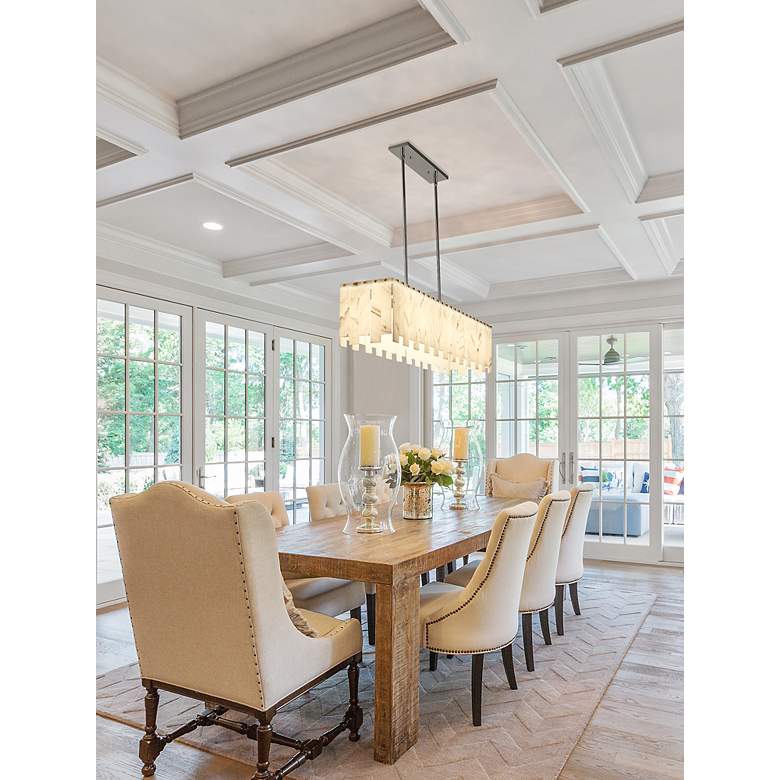 Image 4 Viviana 49" Wide Polished Nickel 7-Light Linear Chandelier more views