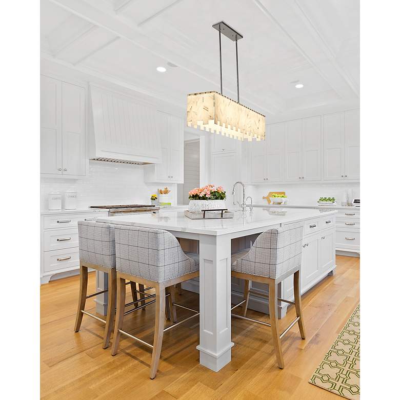 Image 5 Viviana 49" Wide Polished Nickel 7-Light Linear Chandelier more views