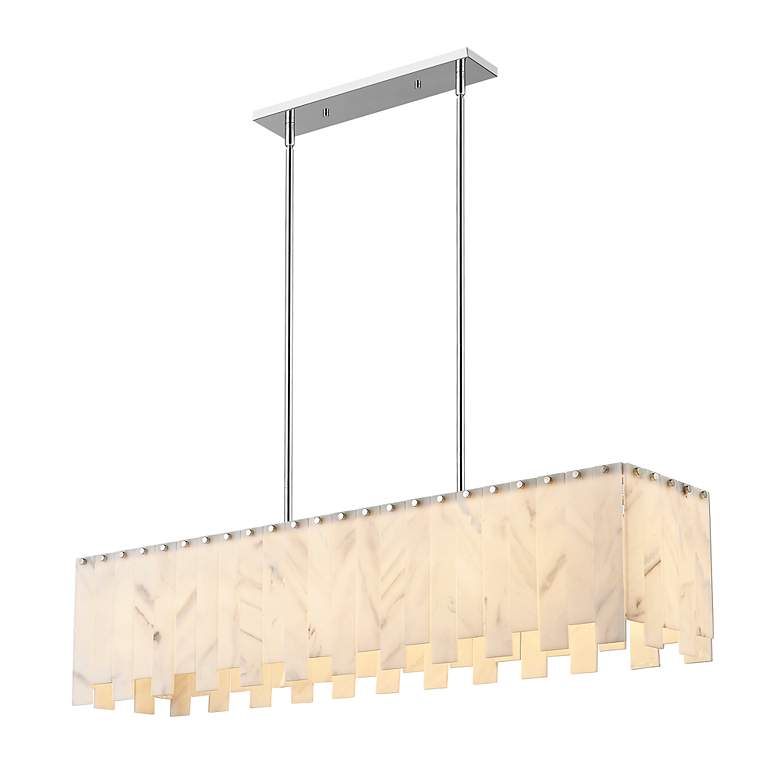 Image 6 Viviana 49" Wide Polished Nickel 7-Light Linear Chandelier more views