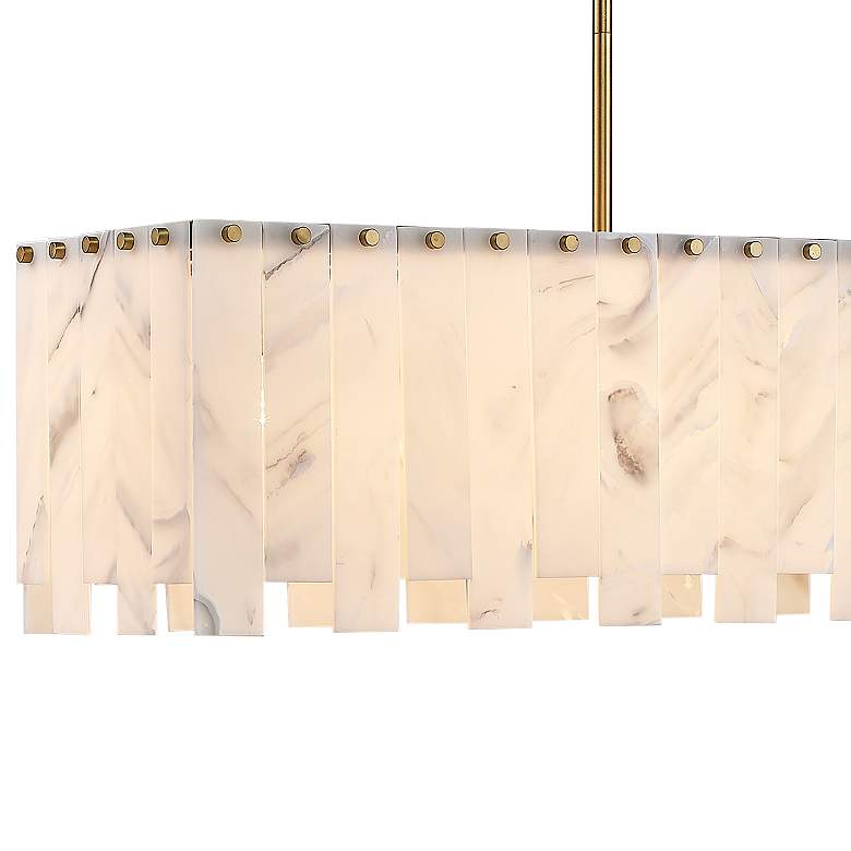 Image 4 Viviana 49" Wide Rubbed Brass 7-Light Island Chandelier more views