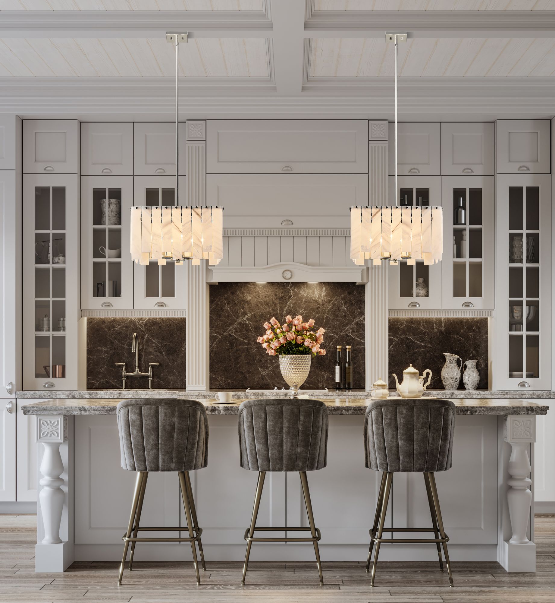 Image 3 Viviana by Z-Lite Polished Nickel 19.75 inch 8 Light Pendant more views