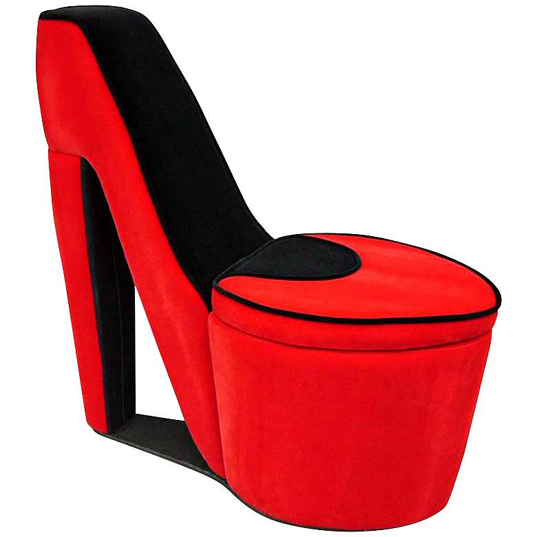 Image 1 Vivianne Red High Heel Storage Chair