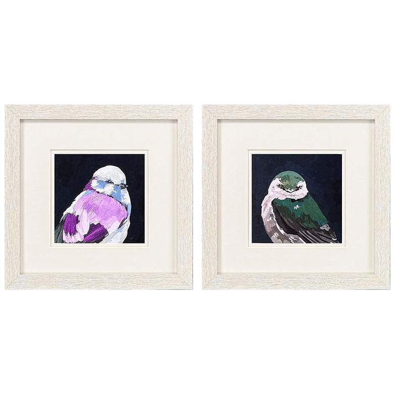 Image 1 Vivid Bird II 11"W x 11"H Framed Wall Art Set of 2