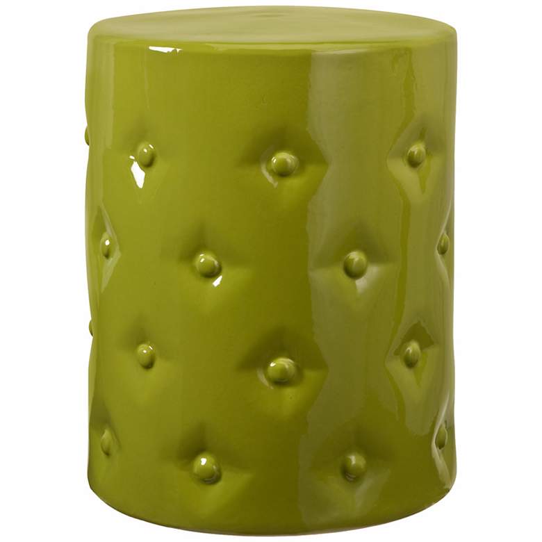 Image 1 Vivid Green Ceramic Garden Stool