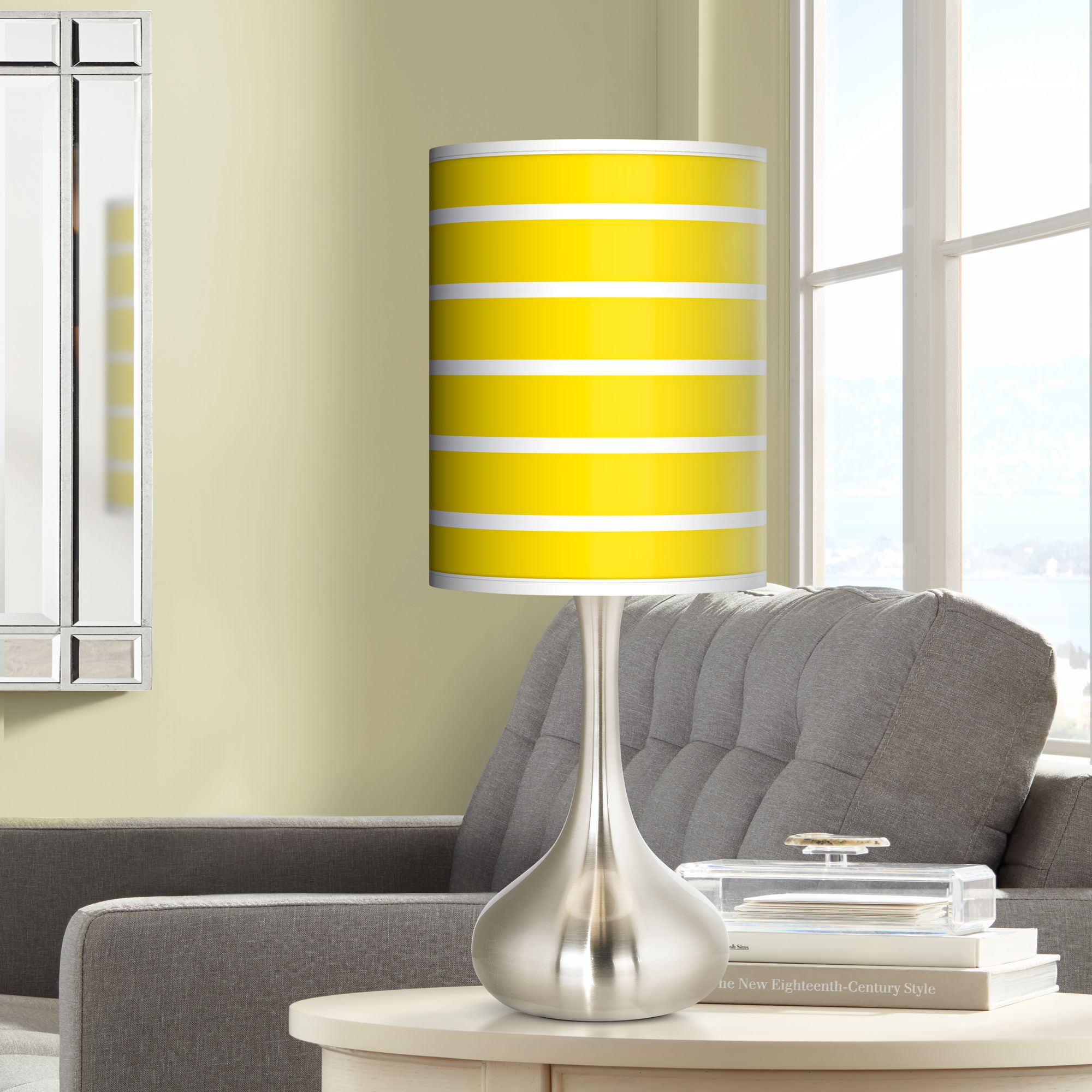 yellow modern table lamp