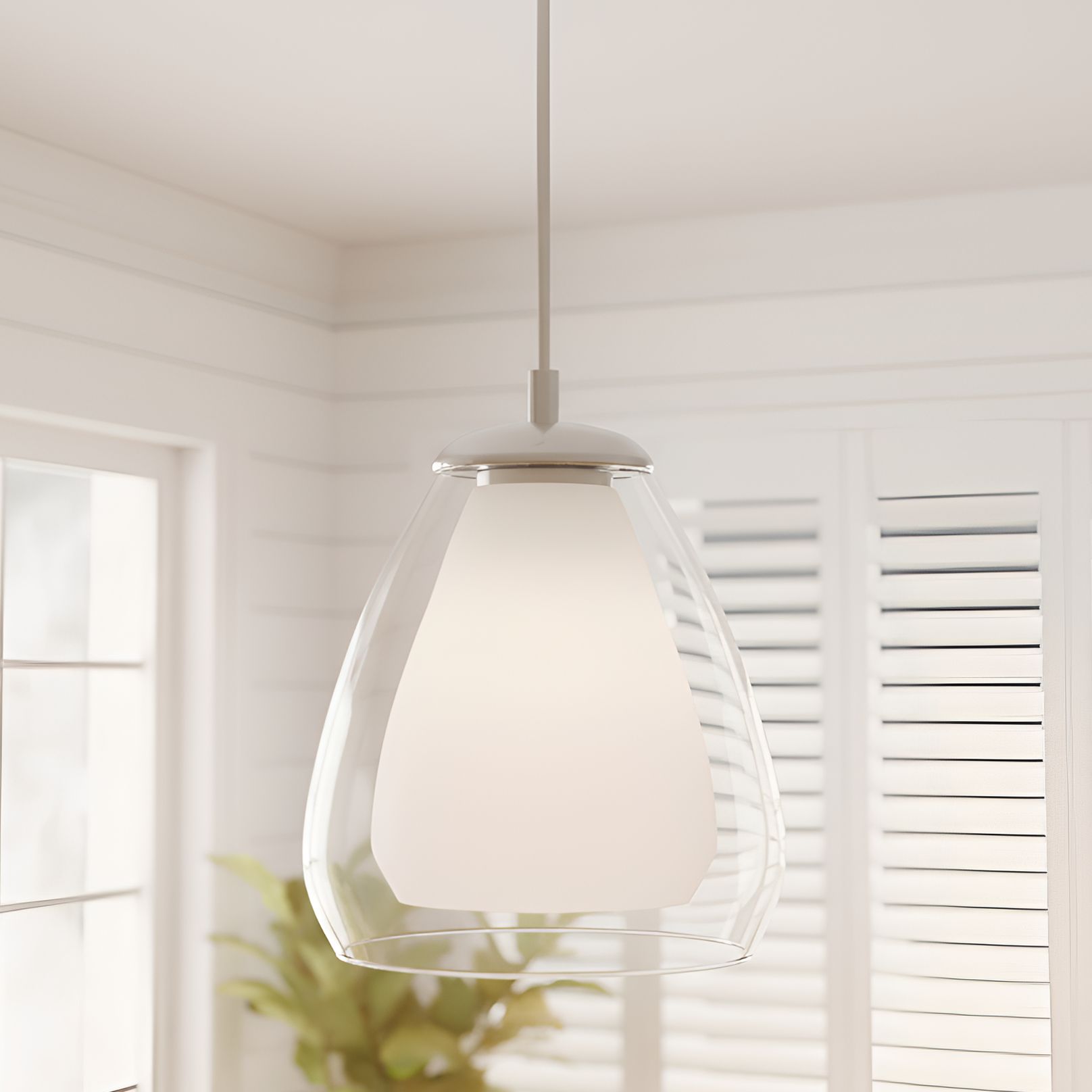 Vivienne 1-Light Brushed Nickel Mini Pendant Light
