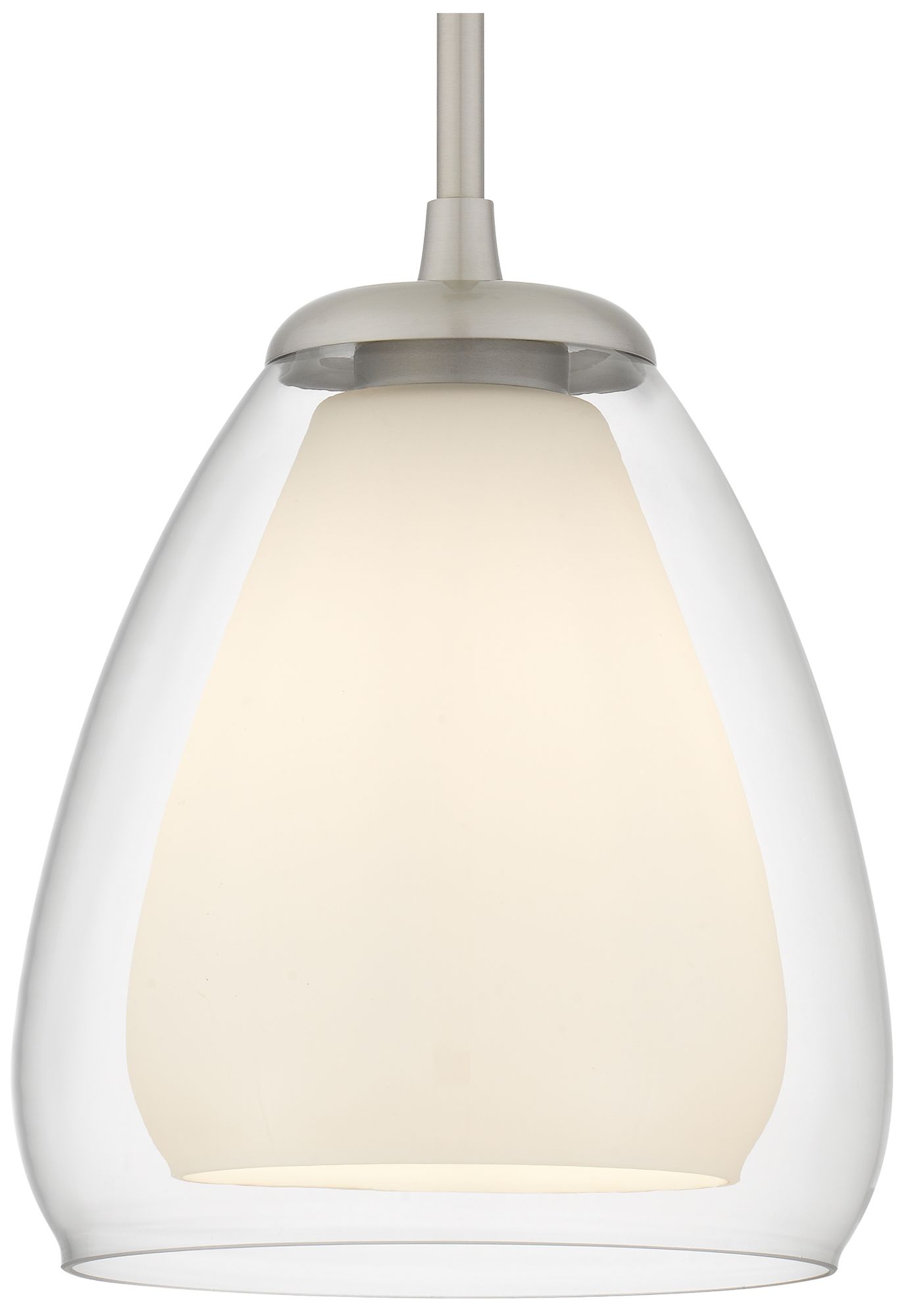 Image 6 Vivienne 1-Light Brushed Nickel Mini Pendant Light more views