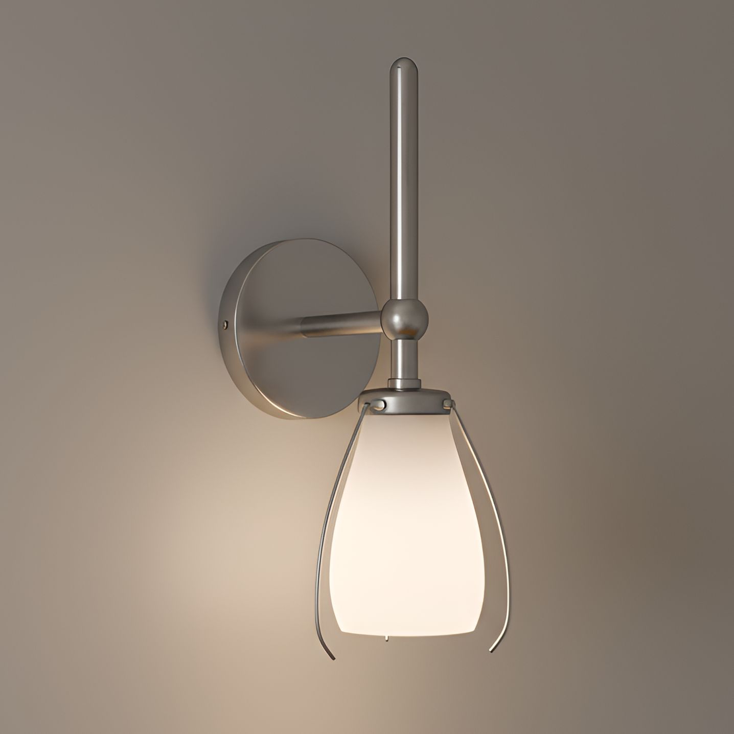 Vivienne 1-Light Brushed Nickel Wall Sconce
