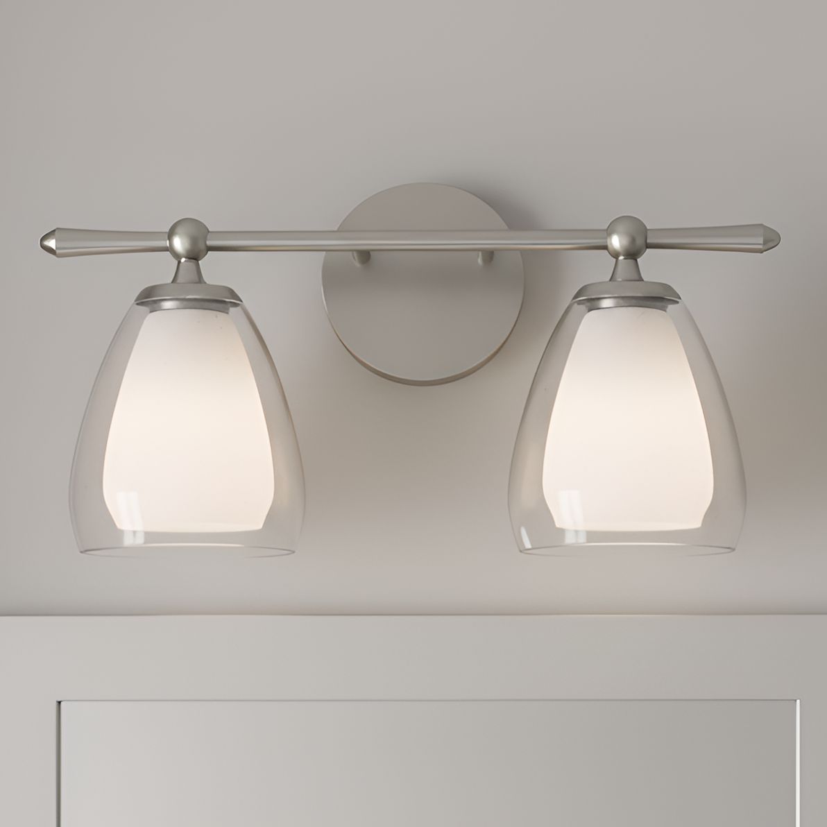 Vivienne 2-Light Brushed Nickel Vanity Light