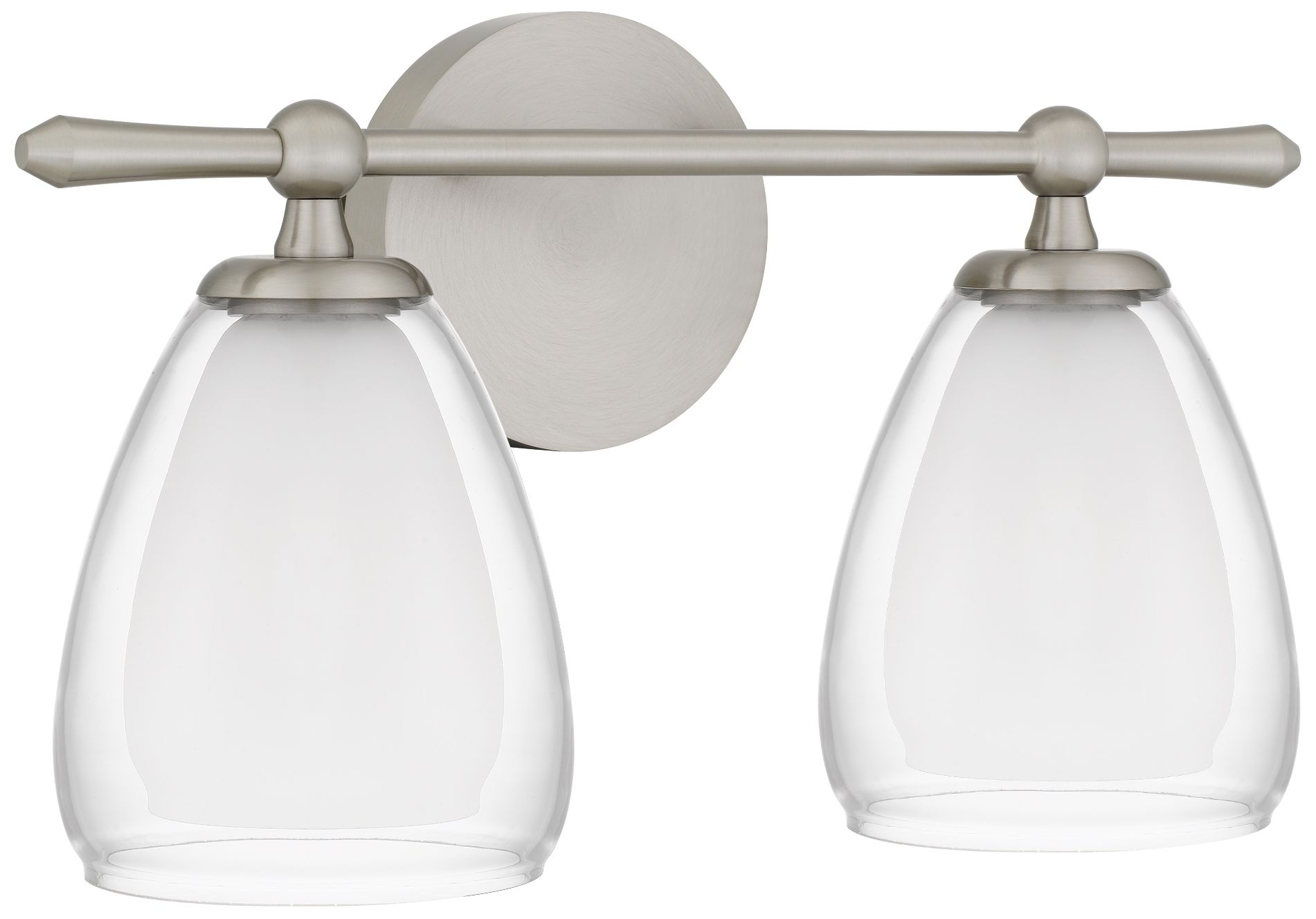 Image 3 Vivienne 2-Light Brushed Nickel Vanity Light more views