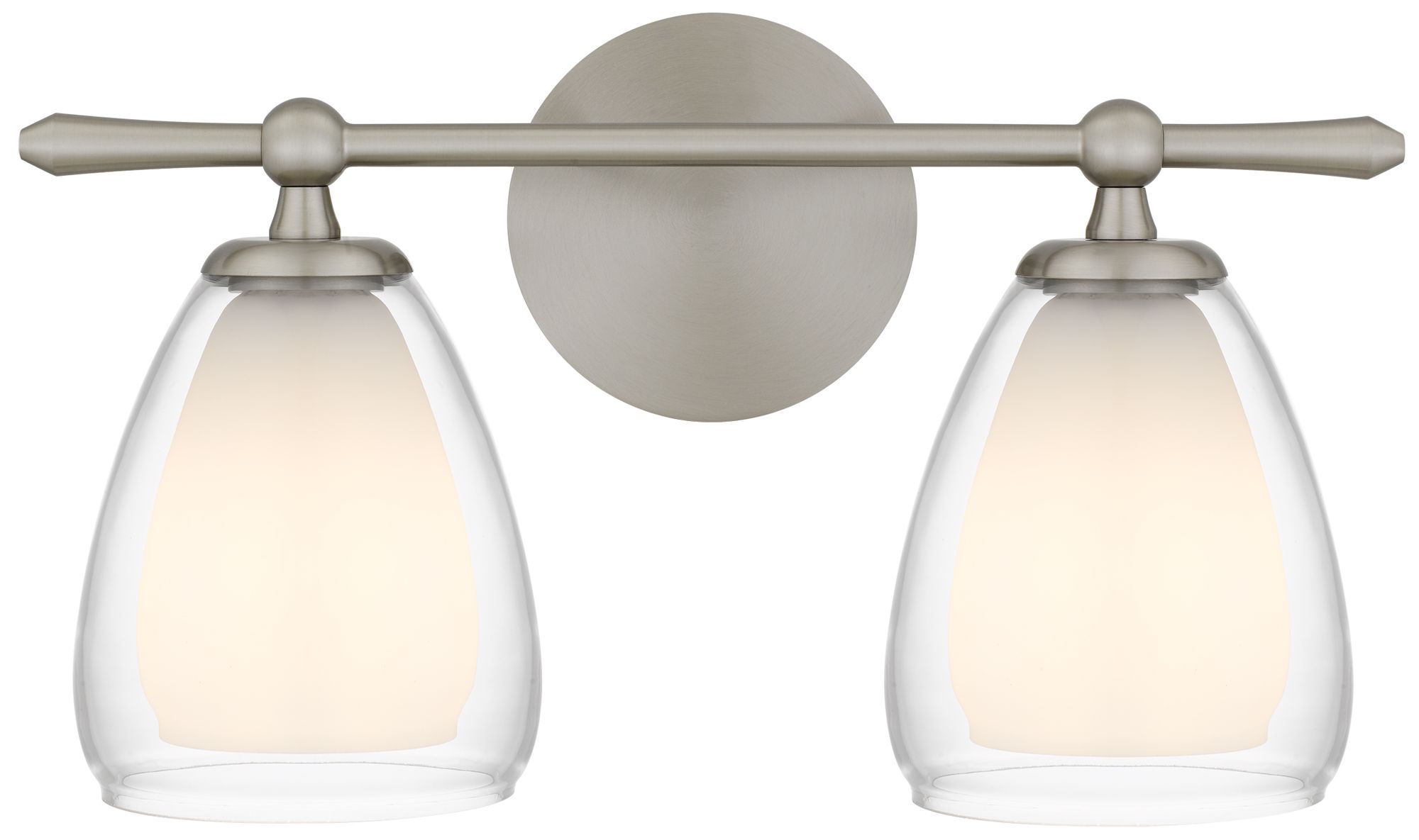 Image 4 Vivienne 2-Light Brushed Nickel Vanity Light more views