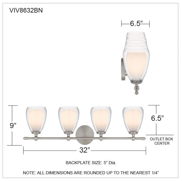 Vivienne 4-Light Brushed Nickel Vanity Light