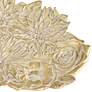 Vivienne Shiny Gold White-Washed Decorative Floral Plate