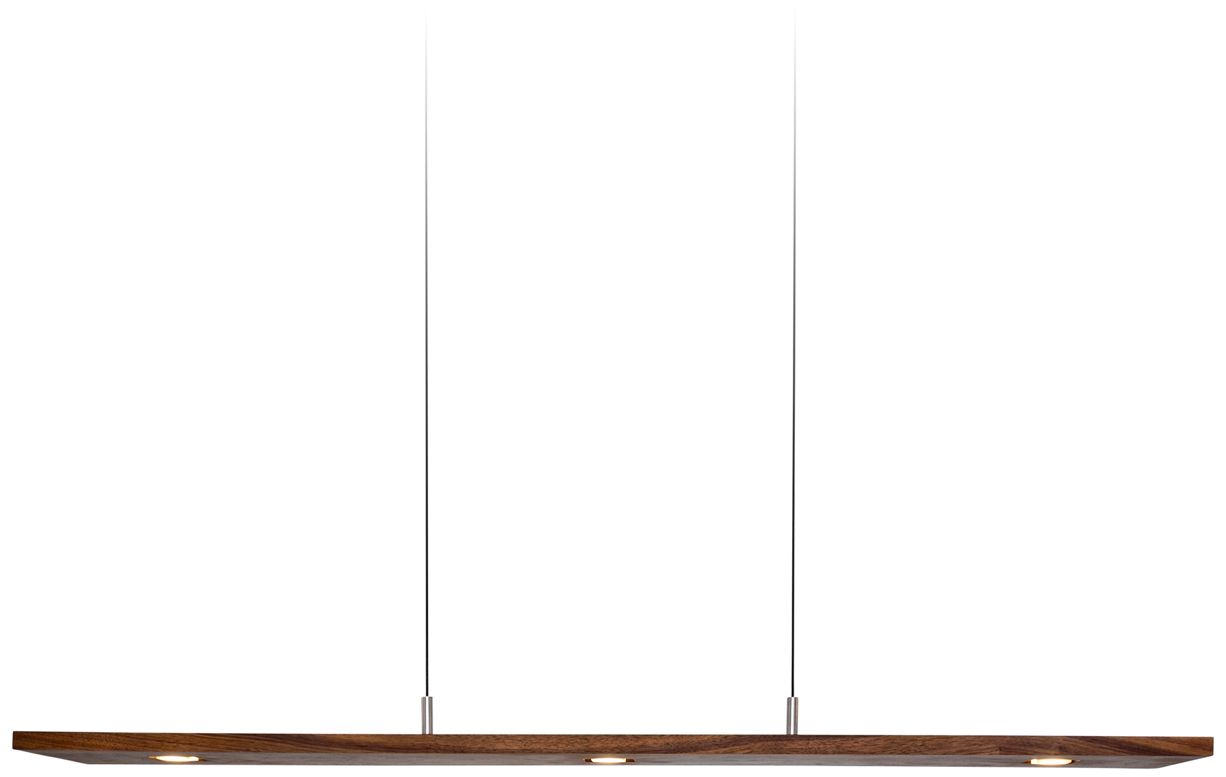 Image 2 Vix 34"W Oiled Walnut LED Linear Pendant