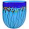 Viz Florence Blue 10" High Art Glass Vase