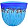 Viz Florence Blue 15" High Art Glass Vase