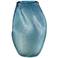 Viz Glass Pacific Blue 15" High Tabletop Art Glass Vase