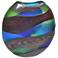 Viz Glass Strata Deep Sea Blue 12"H Hand-Blown Glass Vase