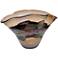 Viz Nova Multi-Color Brown 19" Wide Art Glass Vase