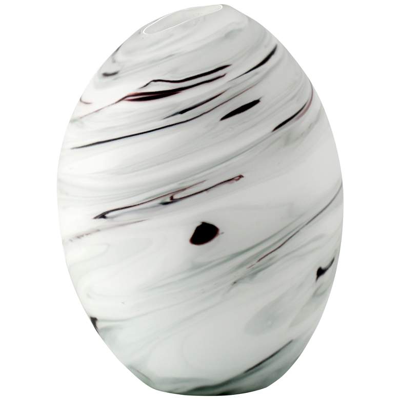Image 1 Viz Serenity Marbled Glass 13 inch High Art Glass Vase