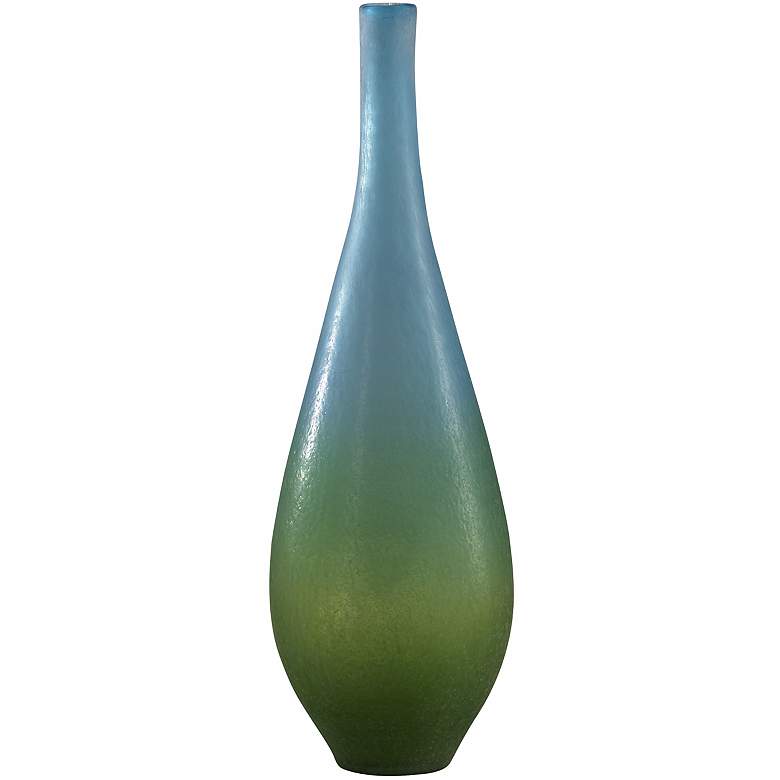 Image 1 Vizio Blue and Green 21 1/2" High Art Glass Vase