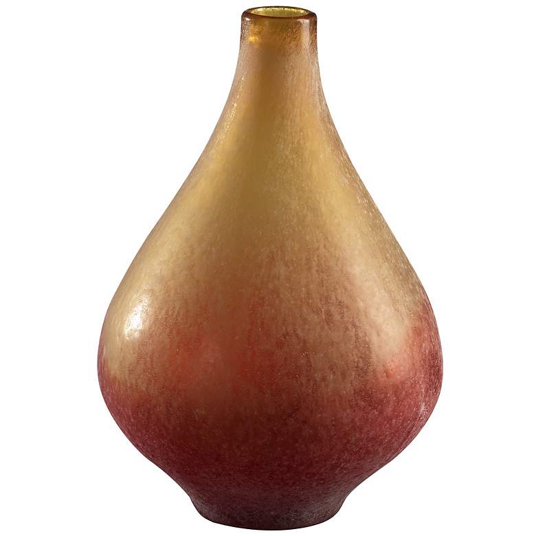 Image 1 Vizio Yellow and Orange 13 3/4" High Art Glass Vase
