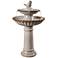 Vogel 27 1/4" High Ivory Ceramic Bird Garden Fountain