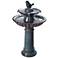 Vogel 27 1/4" High Teal Blue Ceramic Bird Garden Fountain